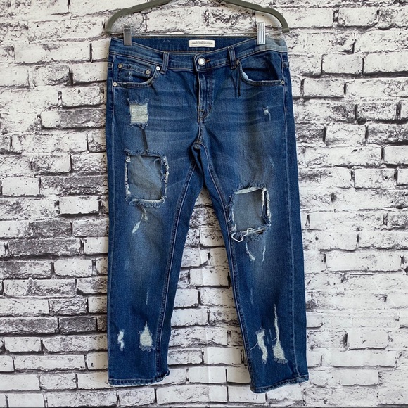 Zara Denim - ZARA Woman Premium Destroyed Cropped Jeans